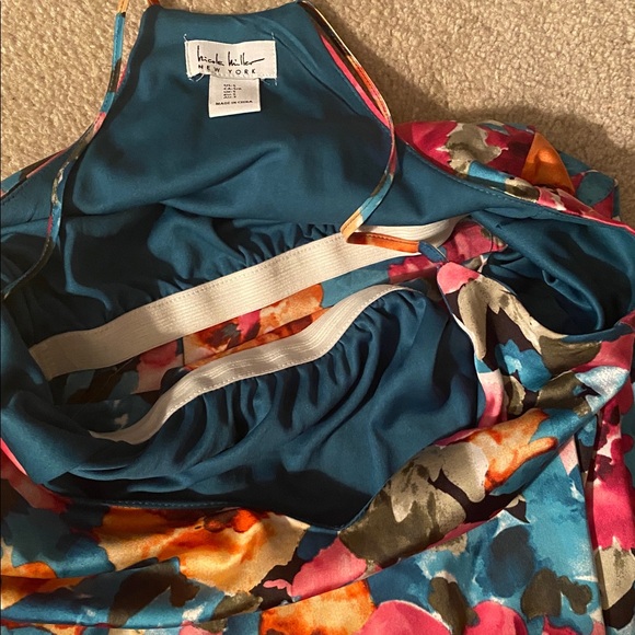 Nicole Miller size small floral maxi dress with a shelf bra - Picture 9 of 10